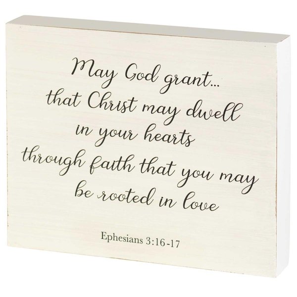 Dicksons That Christ May Dwell In Tabletop Plock Wall Plaque TPLK10858